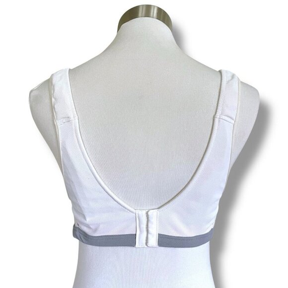 Lilyette 40C Sports Bra White Gray Underwire Full Coverage 0959 by Maidenform - Picture 5 of 7